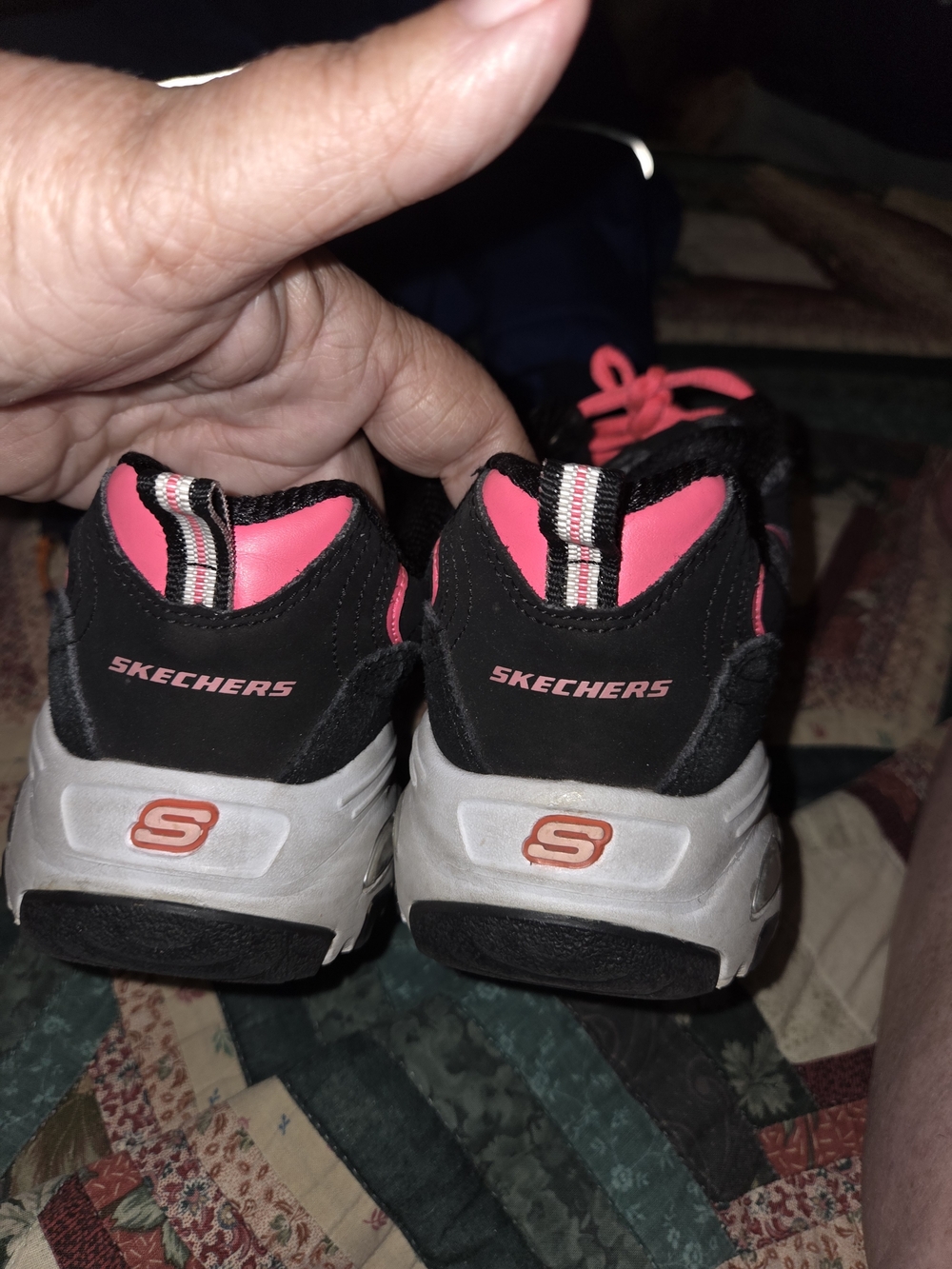 Skechers Black & Pink Athletic Shoes